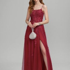 JJ's House Burgundy Prom Dress